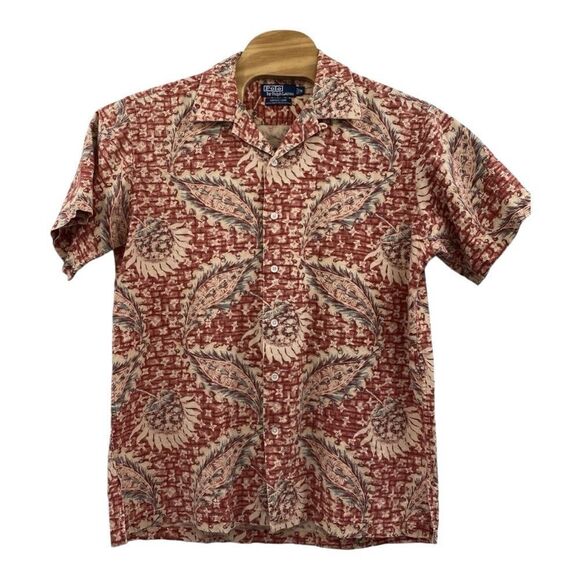 Polo Ralph Lauren | Men’s Vintage Camp Linen Blend Short Sleeve Button Shirt | M - Picture 1 of 5